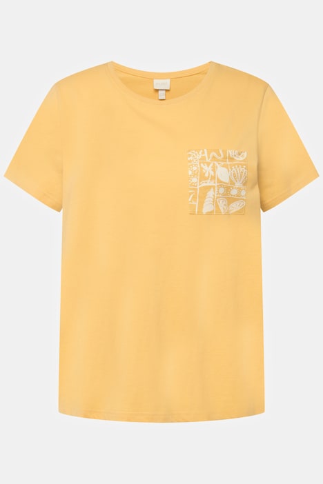 Pyjama-Shirt, Rundhals, Halbarm, Biobaumwolle