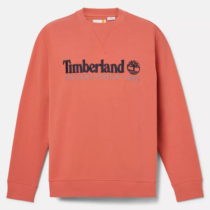 Sweat à col rond et logo Est. 1973 pour homme en orange