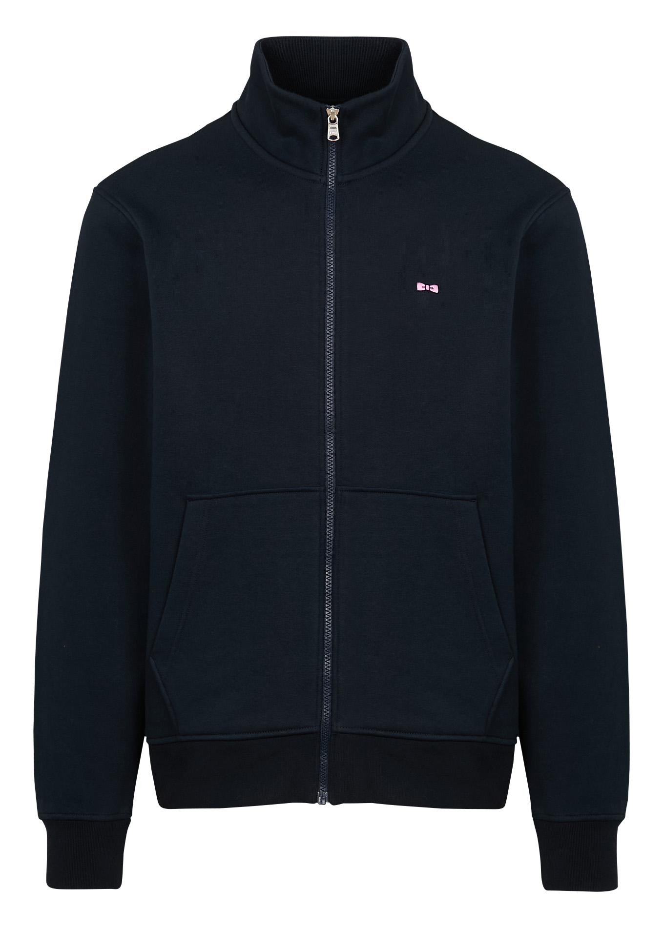 Sweat regular zippé en coton | Bleu