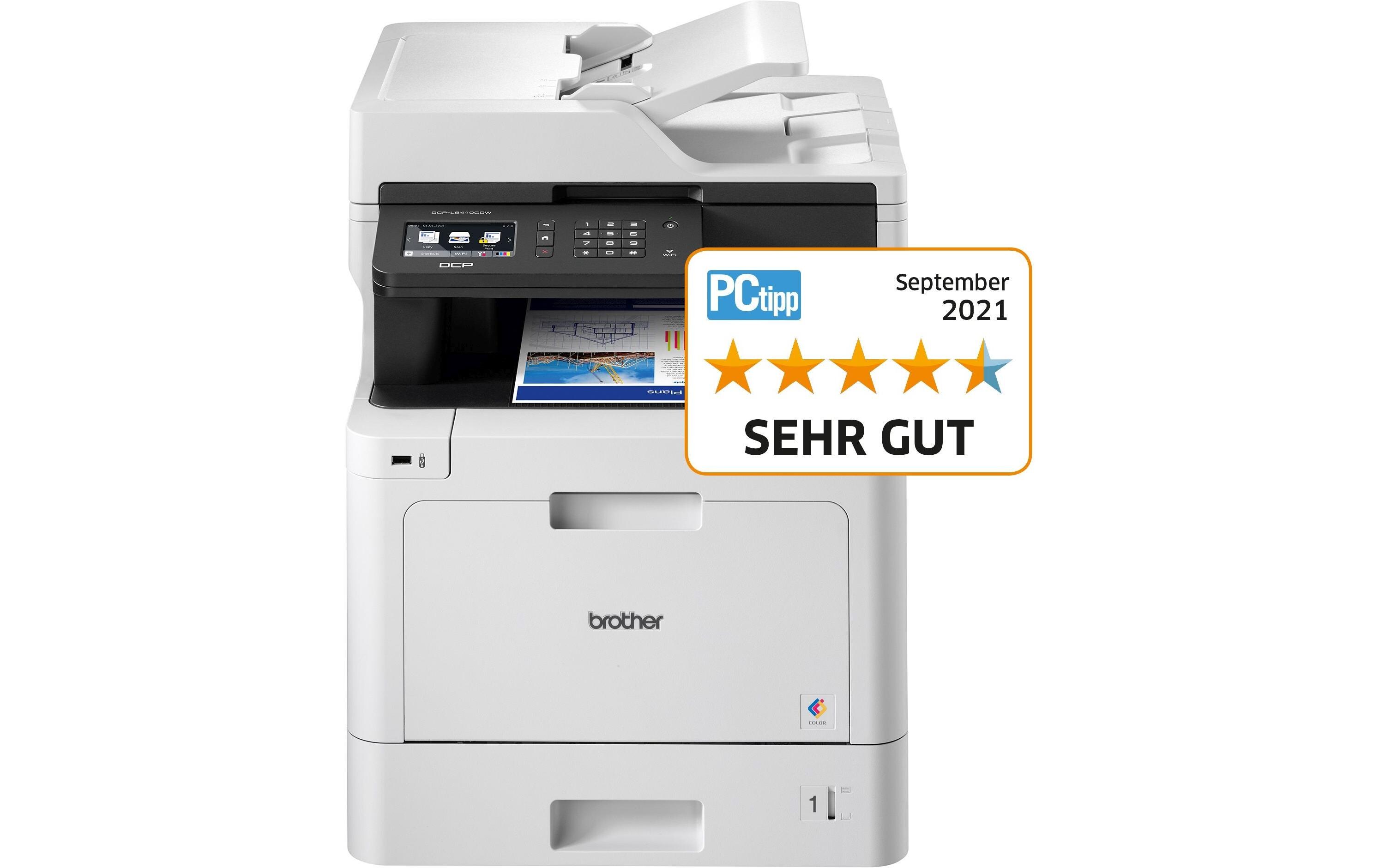 Multifunktionsdrucker DCP-L8410CDW<br>Netzwerkfähiger 3-in-1-Farblaser-Multifunktionsdrucker