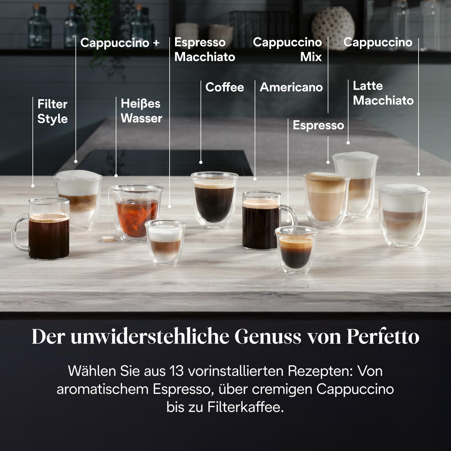 De’Longhi Magnifica Evo Next - Perfetto Kaffeevollautomat mit LatteCrema-Milchaufschäumer, 13 One-Touch-Getränke, Coffee- und Cappuccino Kaffeemaschine, farbiges Touch-Display, Titan (ECAM312.80.TB)