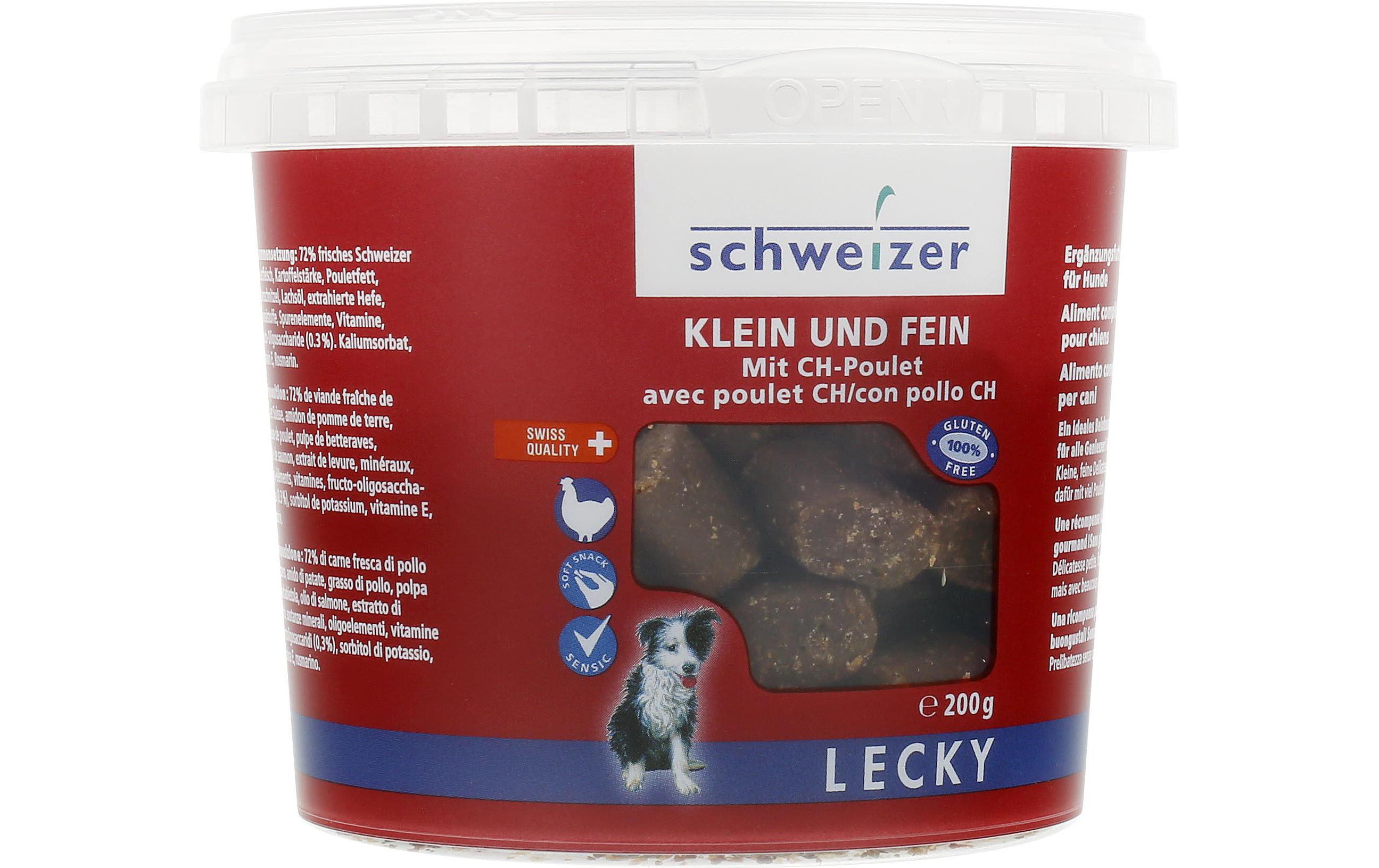 Klein & Fein mit CH-Poulet, 200 gSofter Hunde-Snack und Vollnahrung zugleich