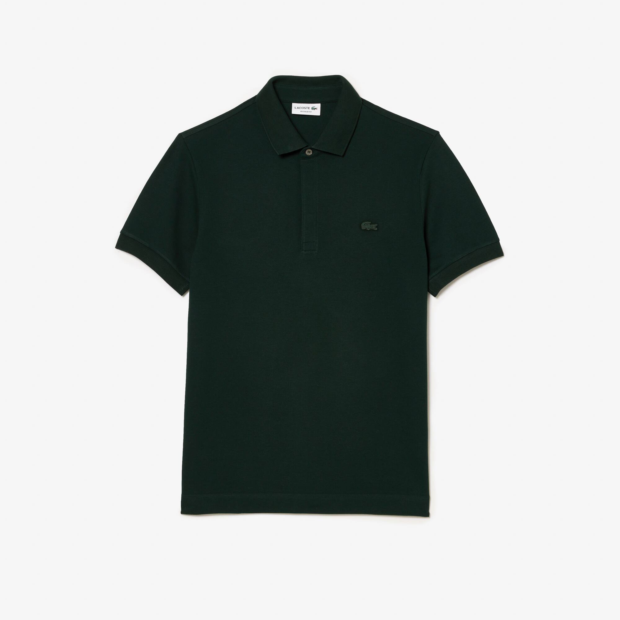 Smart Paris Stretch Cotton Piqué Poloshirt Kurze Ärmel - Grün - Lacoste - Herren