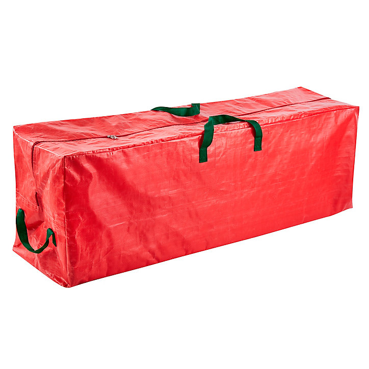 Sac de rangement PVC pour sapin de Noël L.137 x l.36 x H.47 cm rouge