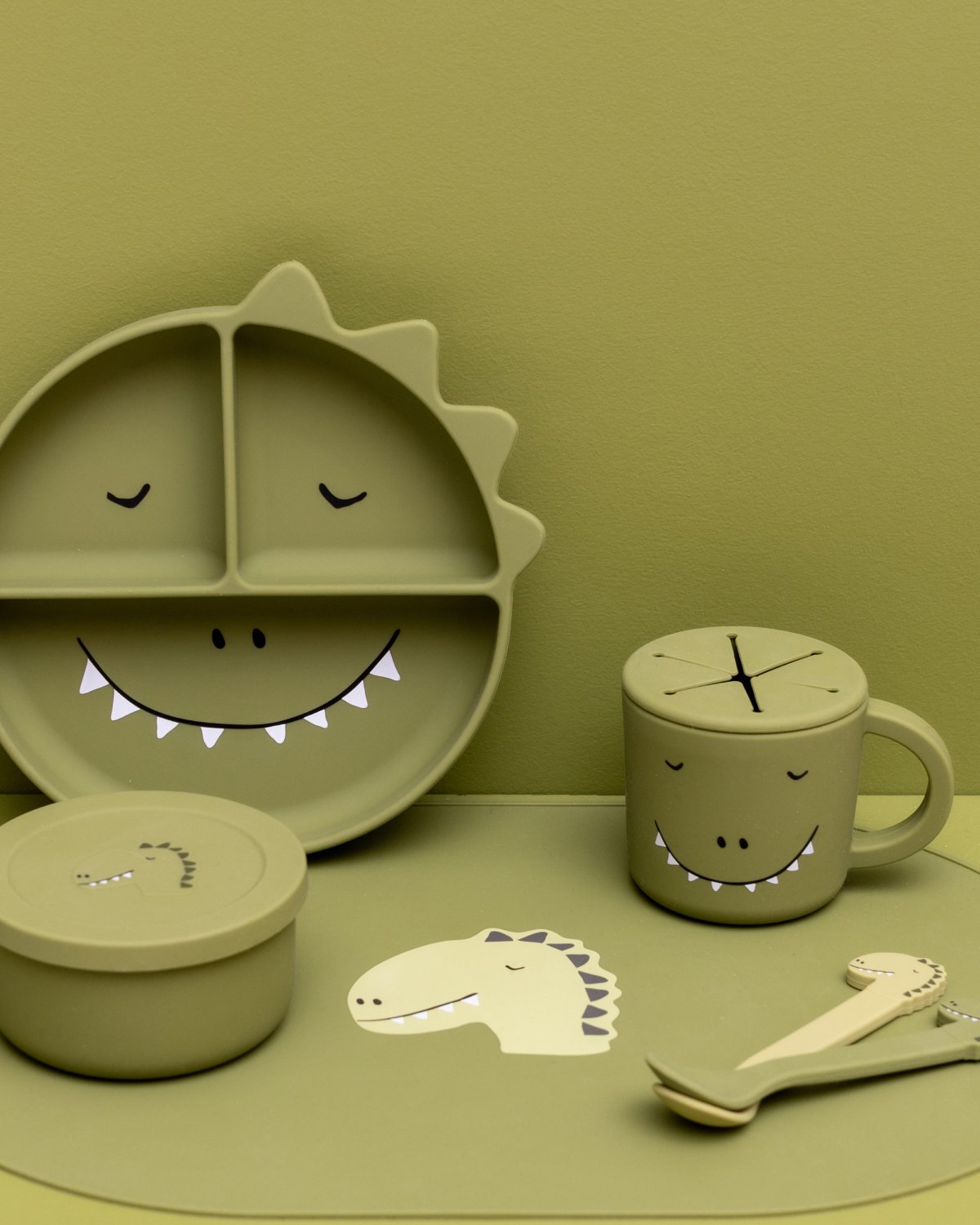 Tallerken med flere rom & Sugekopp – Silikon
