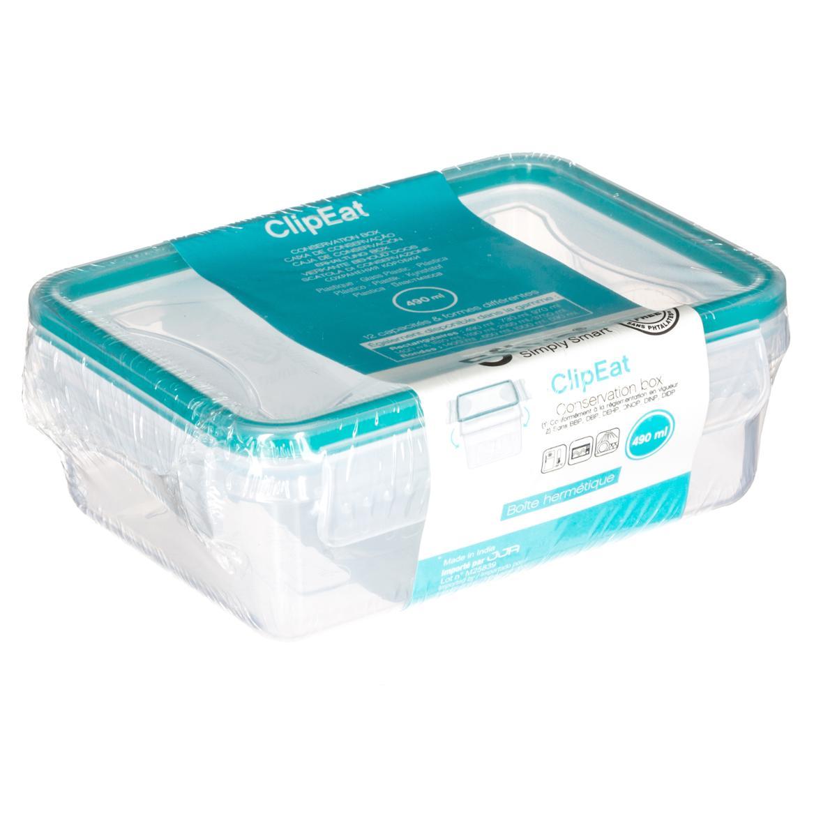 BOITE RECTANGLE A CLIPS 490ML