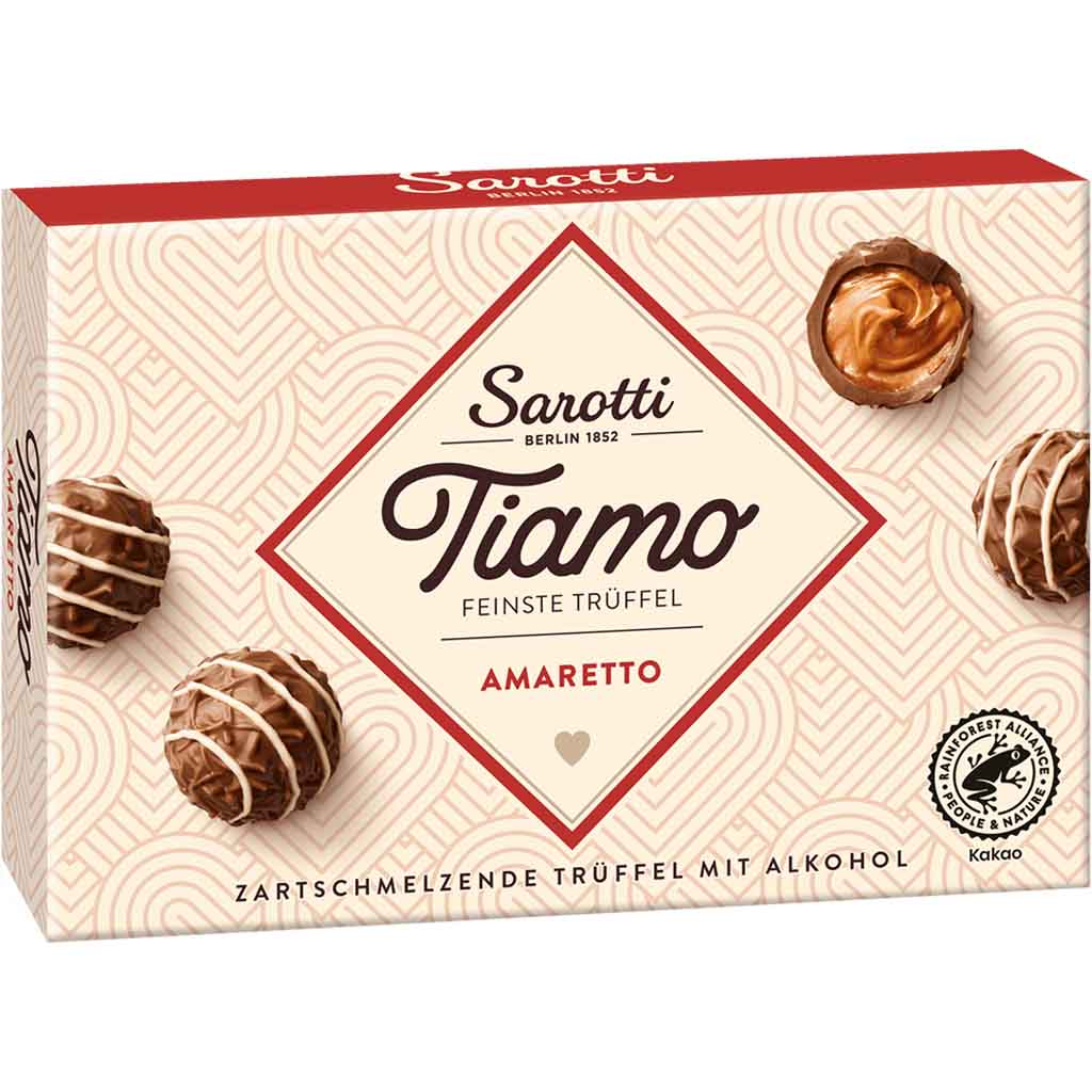 Sarotti Tiamo Feinste Trüffel Amaretto 125g MHD:19.6.25