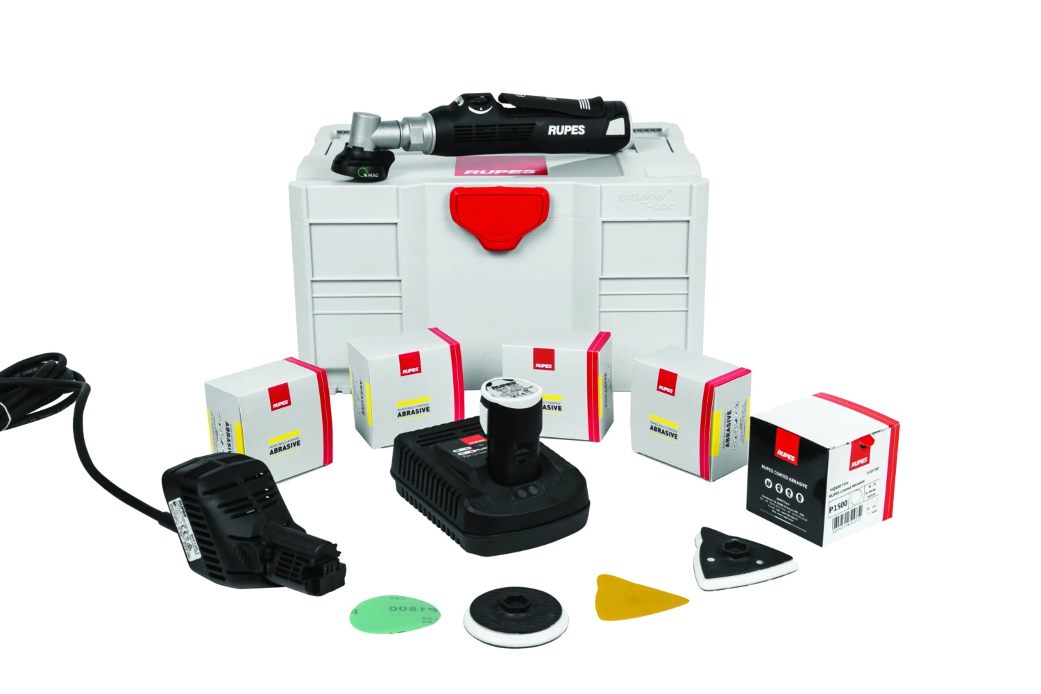 Rupes RU-HQM83/BLX 10,8/12V Accu schuurmachine incl. accessoires in systainer - 75mm