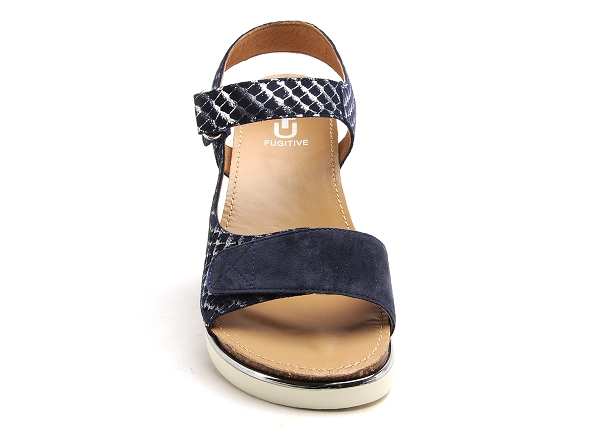 Fugitive nu pieds talons femme nenufar bleu