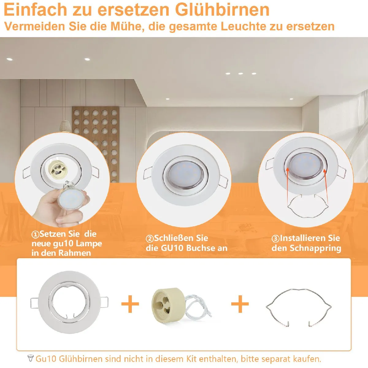 AUTRES TEMPS ZMH Spot à Encastrer LED GU10