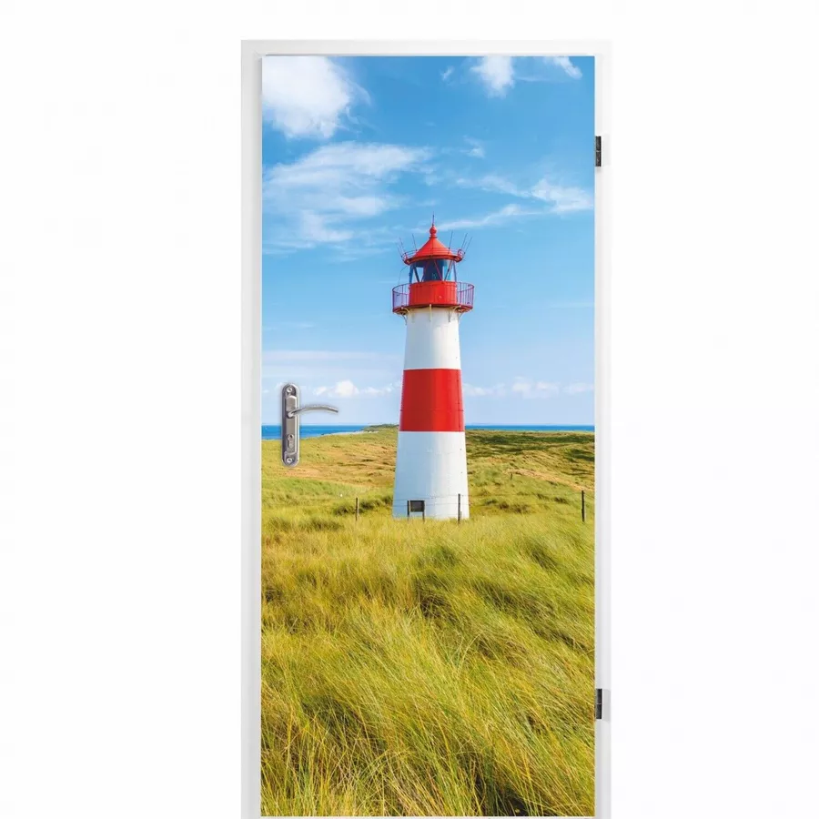 Nikima Türbild TB-09 selbstklebendes Türbild – Leuchtturm Klebefolie bunt