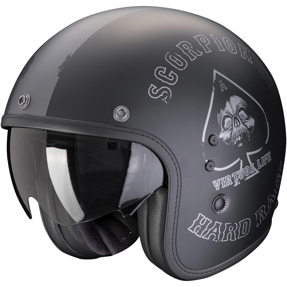 Scorpion - Casque Belfast Evo Spade Noir Mat / Argent