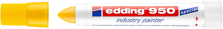 Marqueur de pâte couvrante spécial industrie Edding e-950 jaune
