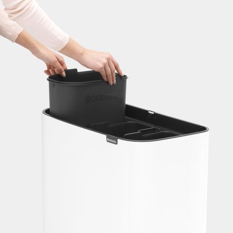 Bo Touch Bin, met 3 binnenemmers, 3 x 11L - White