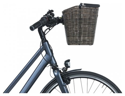 Panier de vélo avant Basil Bremen Rattan Look KF brun foncé