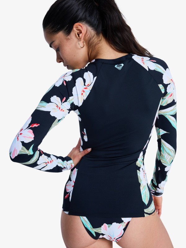 Ls Zip Lycra Lycra zippé à manches longues Noir Femme