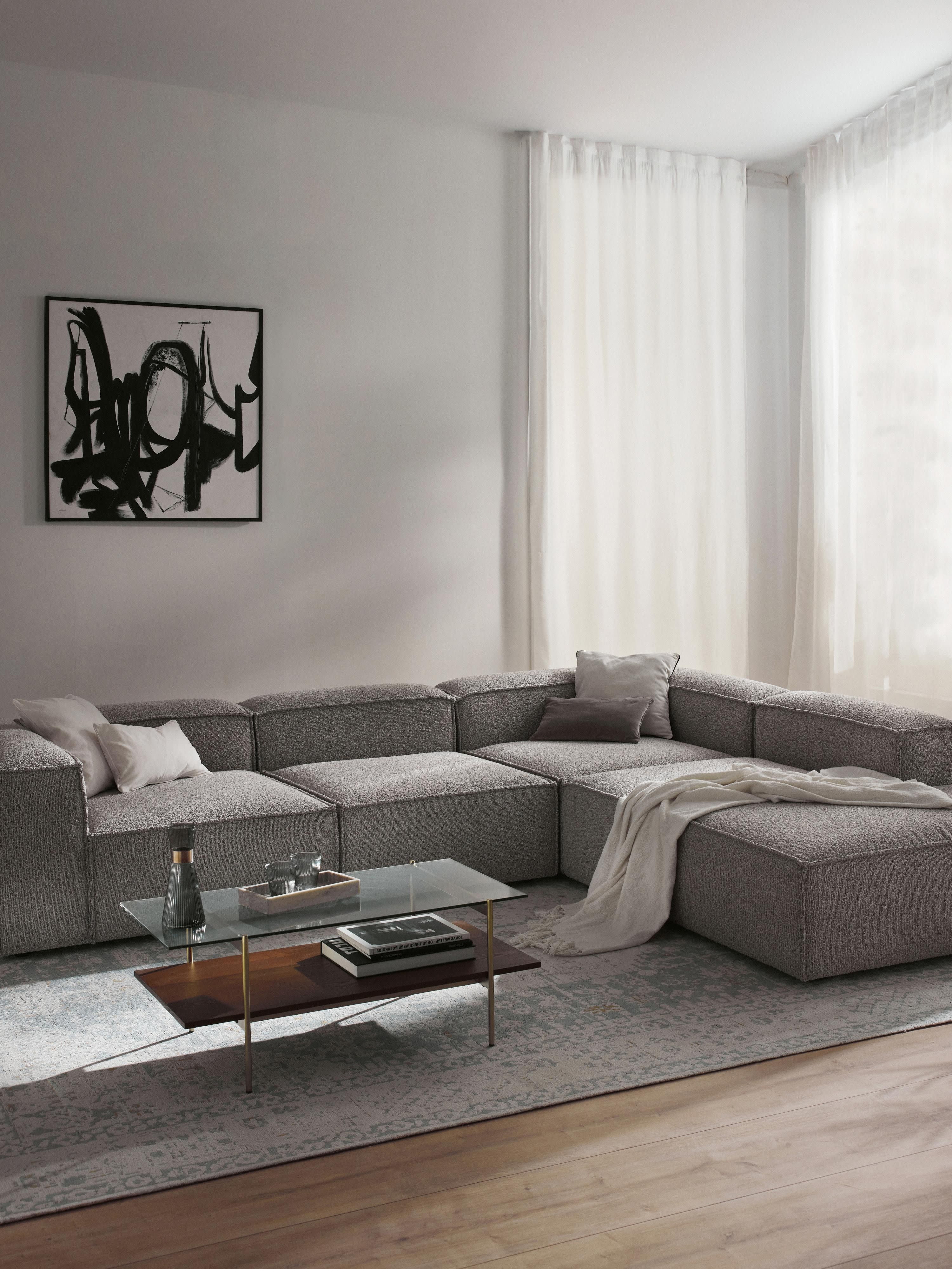 Bouclé modulaire XL hoekbank Lennon (4-zits)