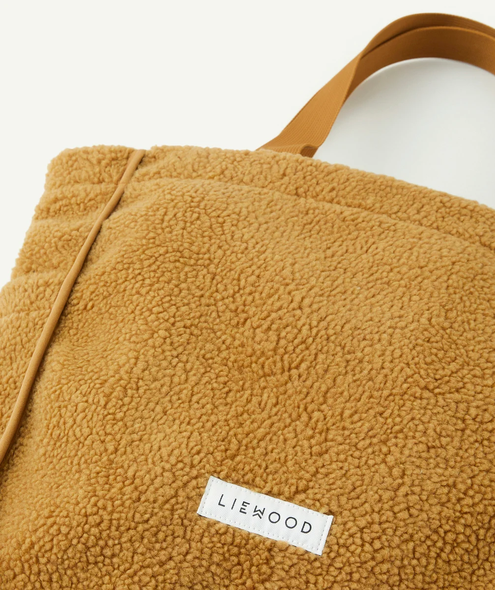 LIEWOODTOTEBAG EN SHERPA MARRON ET FIBRES RECYCLÉES