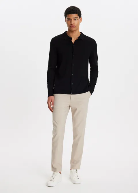 Geruite broek off-white (CREME)