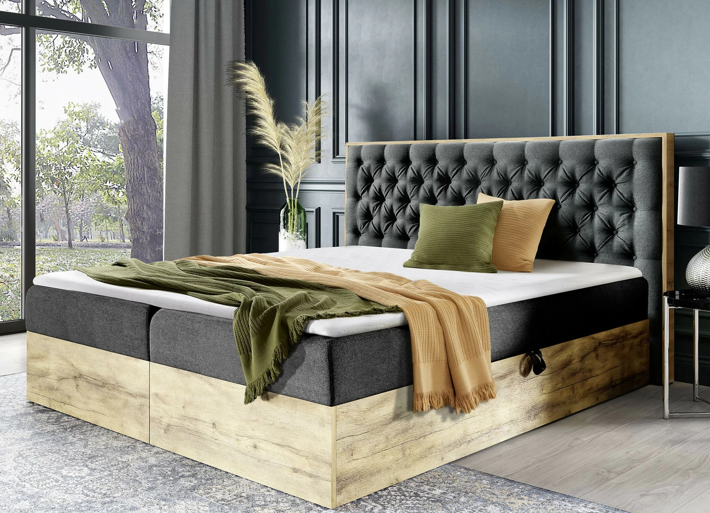 Wohndecke und Kissenbezug in toller Strickoptik