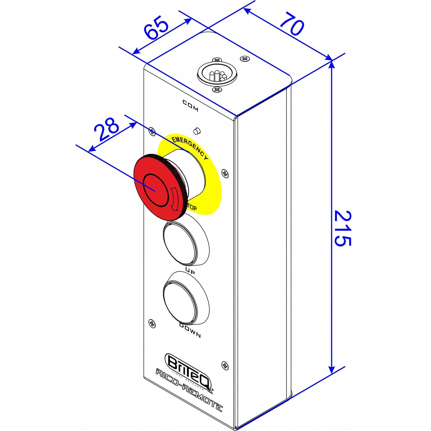 Briteq RICO-REMOTE voor RICO-V4 en V8