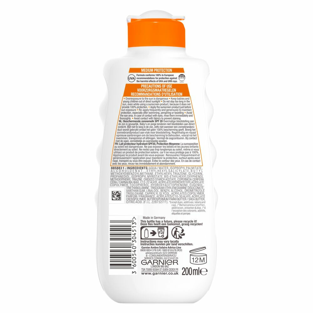 Garnier Ambre Solaire Hydra 24 Zonnebrandmelk SPF 20200 ml