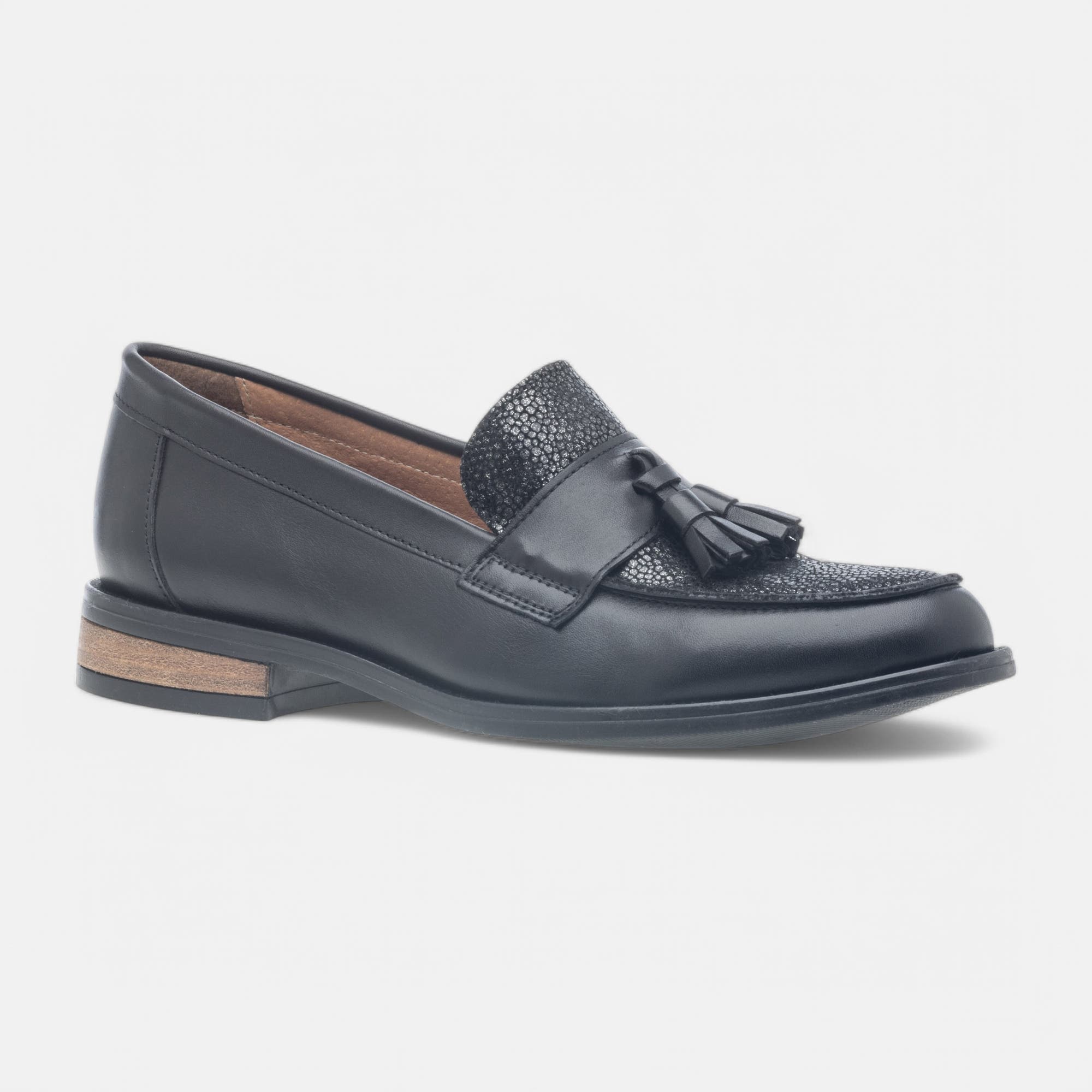 Mocassins Femme en cuir noir