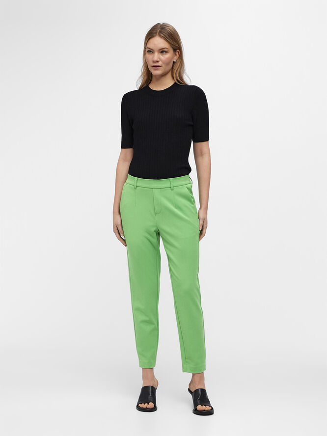 Object OBJLISA SLIM PANT NOOS Vibrant green