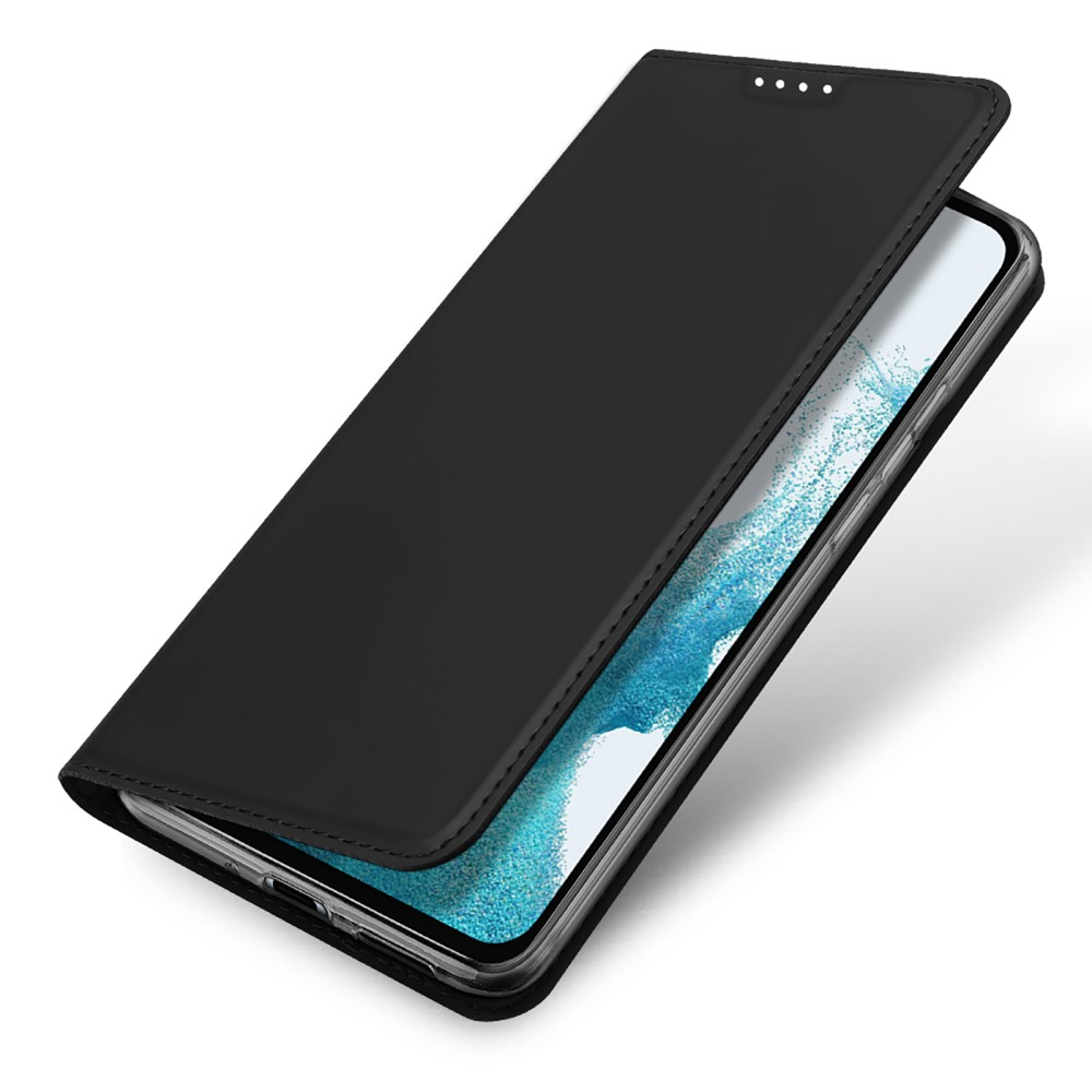 Samsung Galaxy A54 5G Flip Wallet Cover Leder Tasche - Schwarz