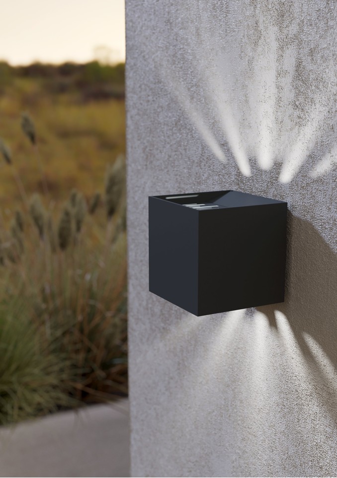 EGLO - CALPINO 2 UDE VÆG - Antracit - 10.5 cm height, 10.5 cm length, 11 cm depth