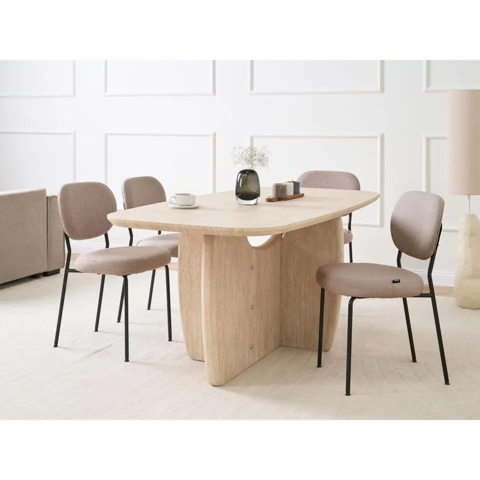 TRAVERS - Eettafel - Lichtbruin - 180 x 90 cm - MDF