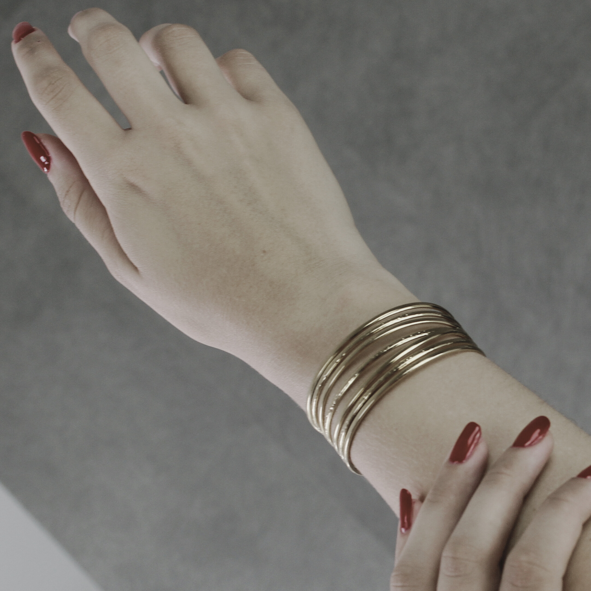 Dansk Copenhagen  String Statement Cuff armring, vandfast - forgyldt