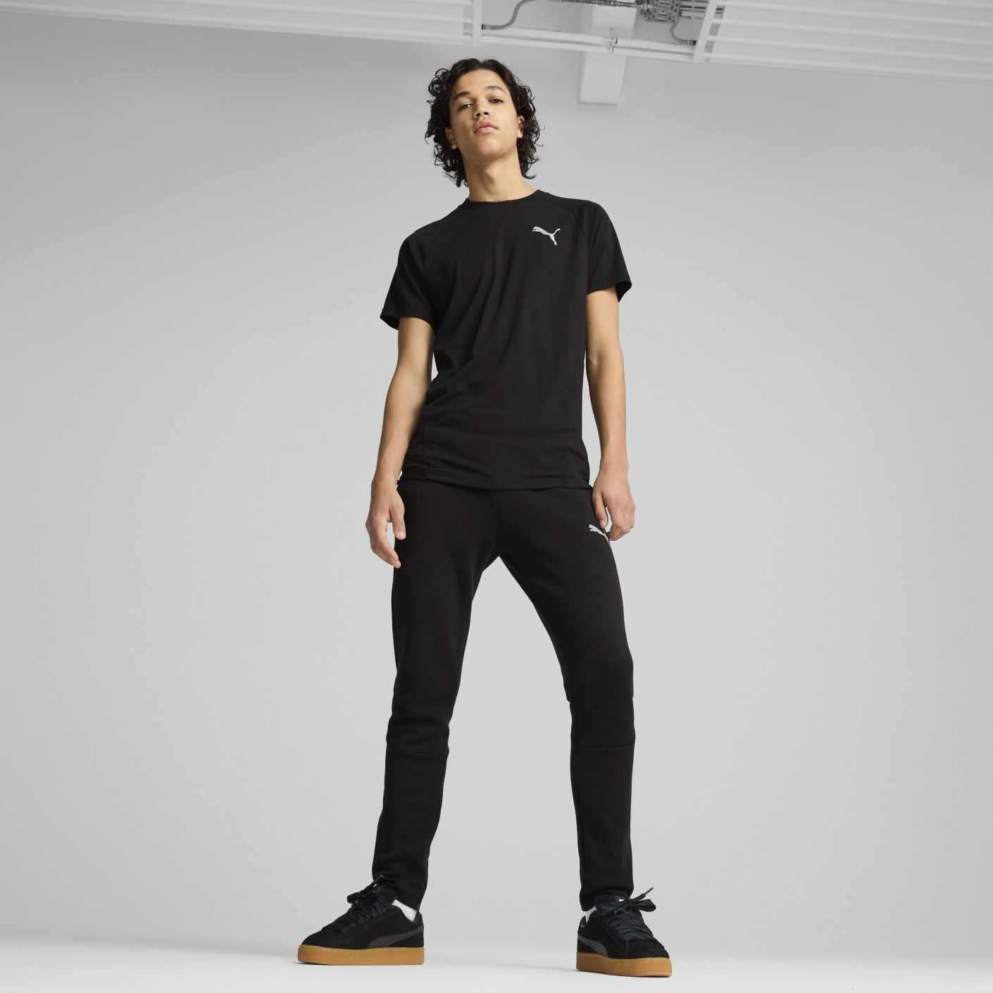 PUMA Evostripe T-Shirt Zwart Zilver