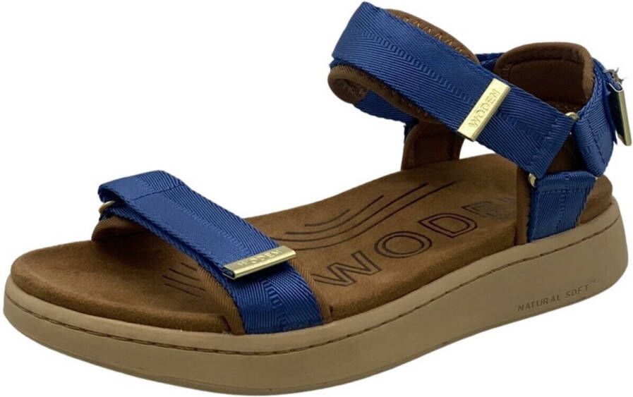 WODEN Blauwe Sandalen Line
