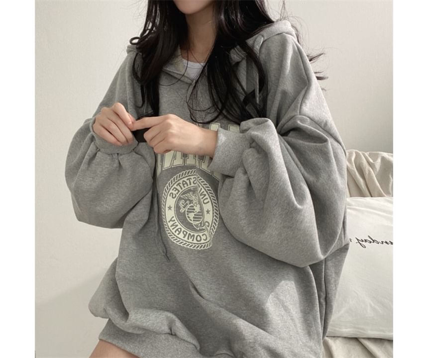 Bolgivy - Hoodie met halve rits en letters