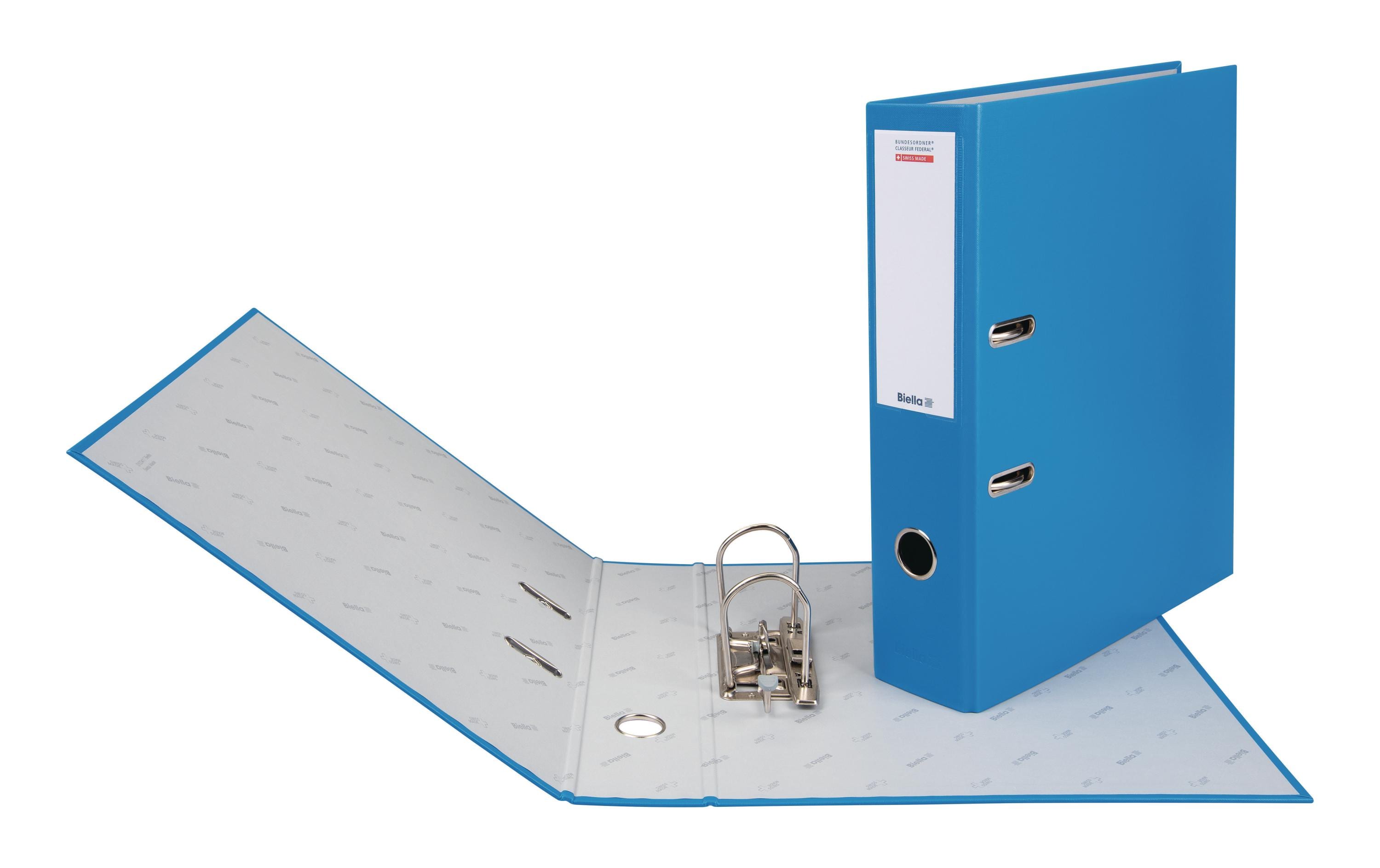 Bundesordner A4 7 cm, BlauMit Hebelmechanik Strong und mit Druck-Niederhalter