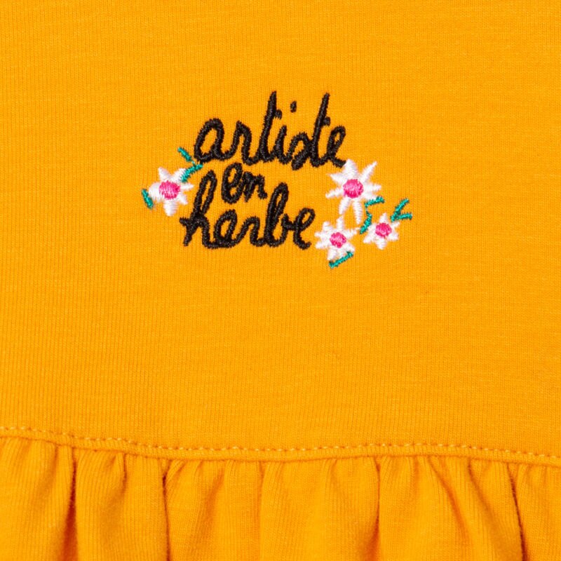 Tee-shirt bio fille jaune bébé fille Catimini Aucune nuance