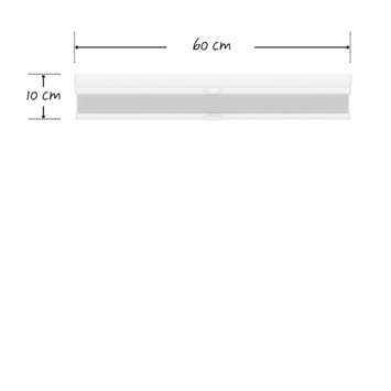 KARWEI dubbel plisségordijn met greepbediening lichtdoorlatend wit (kleurnr. 6001) 60x180 cm (bxh)