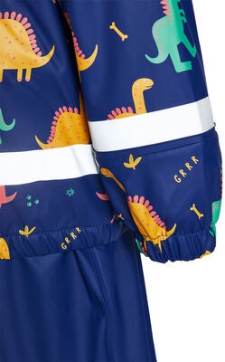 Nordbjørn Skagen Fôret Regnsett, Dinosaur Roar Blue