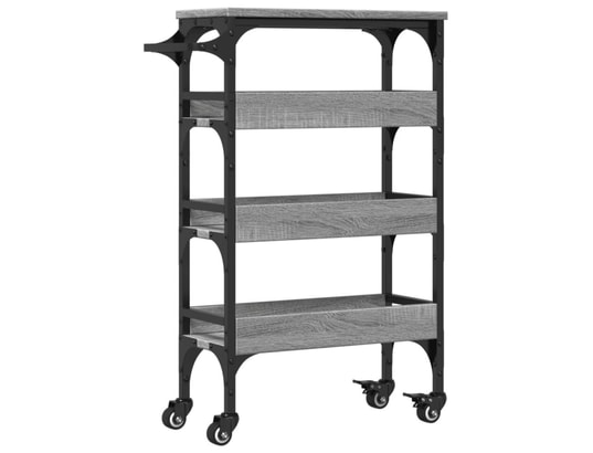 VIDAXL - Chariot de cuisine sonoma gris 53x20x76 cm bois d'ingénierie