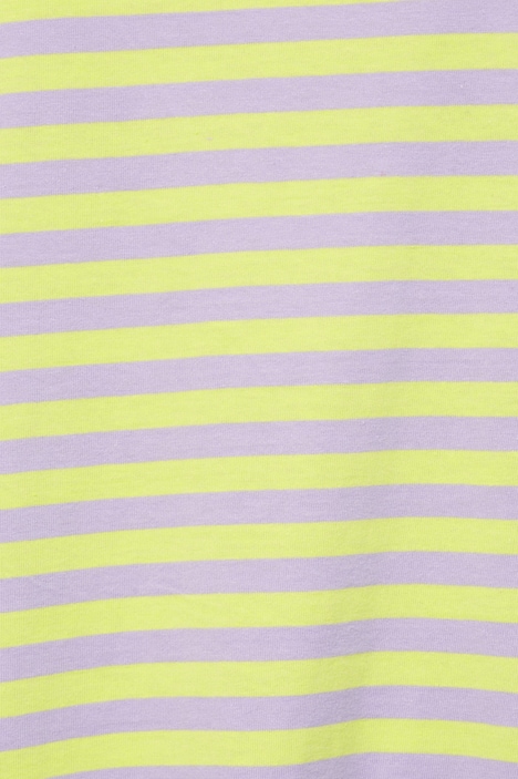 T-Shirt, Classic Fit, Ringel, farbiger Rundhals, 3/4-Ärmel