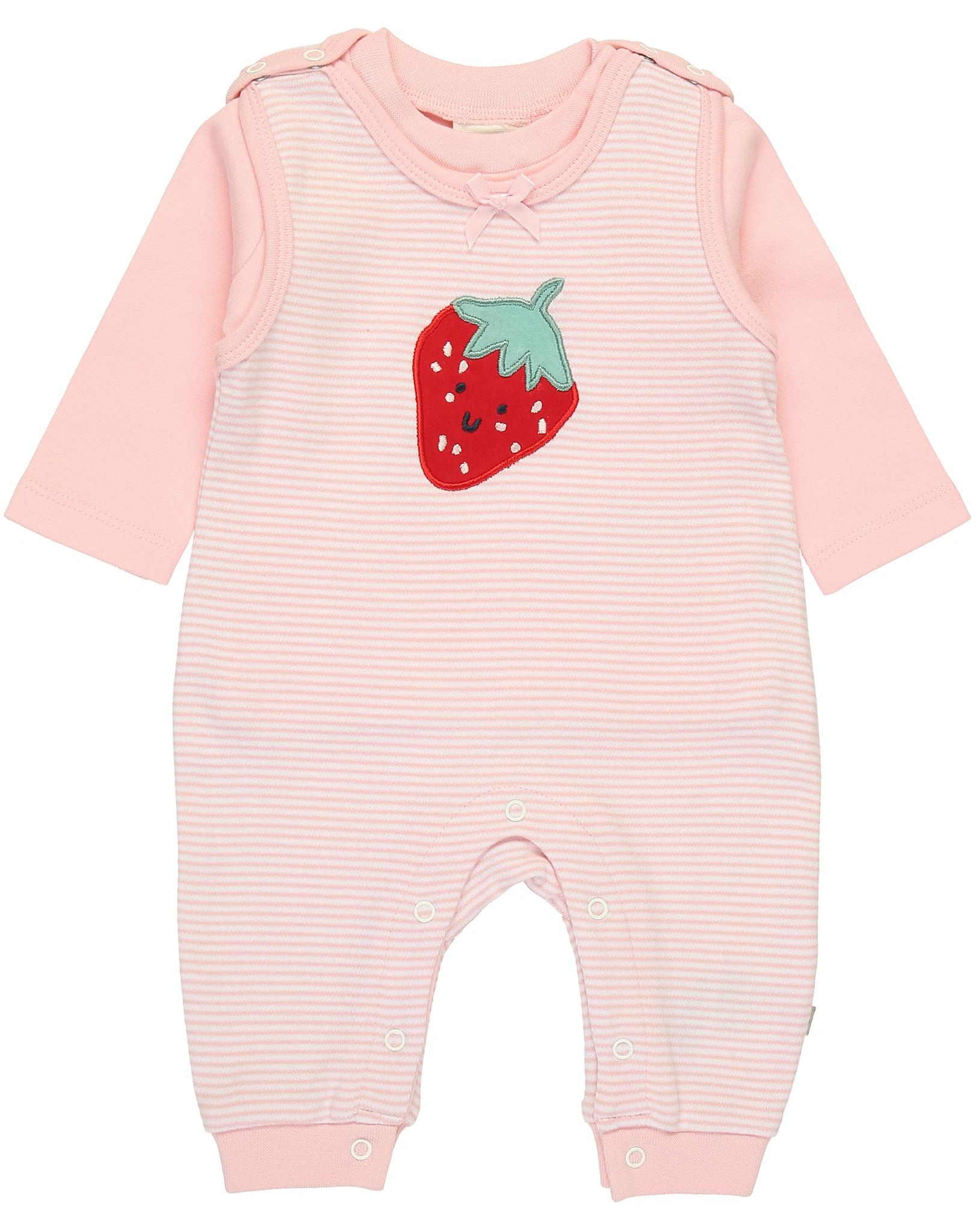 Strampler CHERRYBERRY mit Langarmshirt in rosa