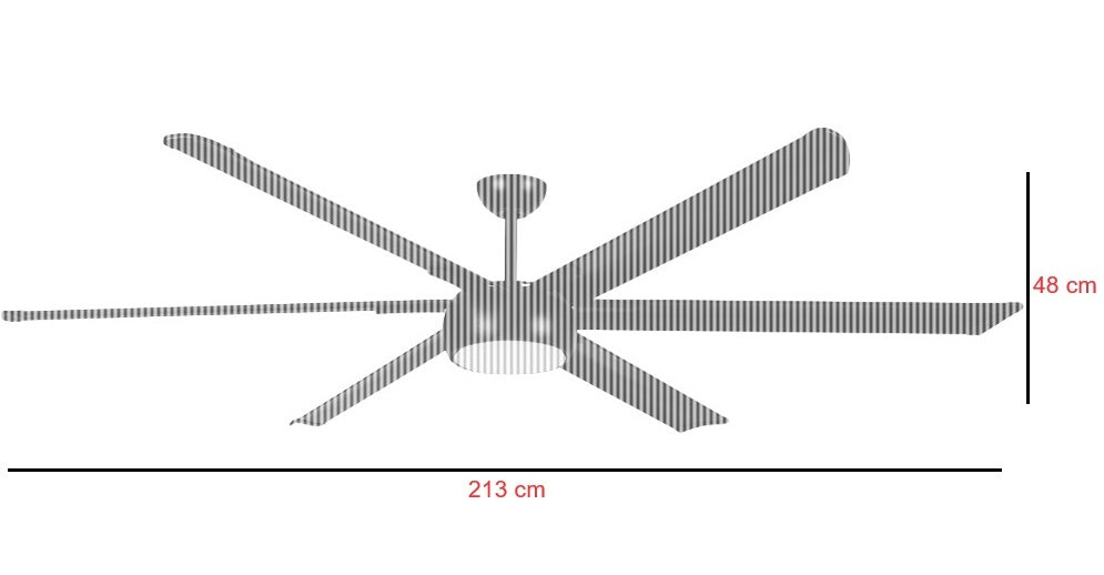 Freelight Plafondventilator Ventisei XXL Wit Ã 213cm Led 24Watt  Incl.