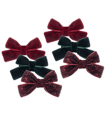 Konges Sløjd H?rsl?jfe - 6-pak - Red/Glitter/Green