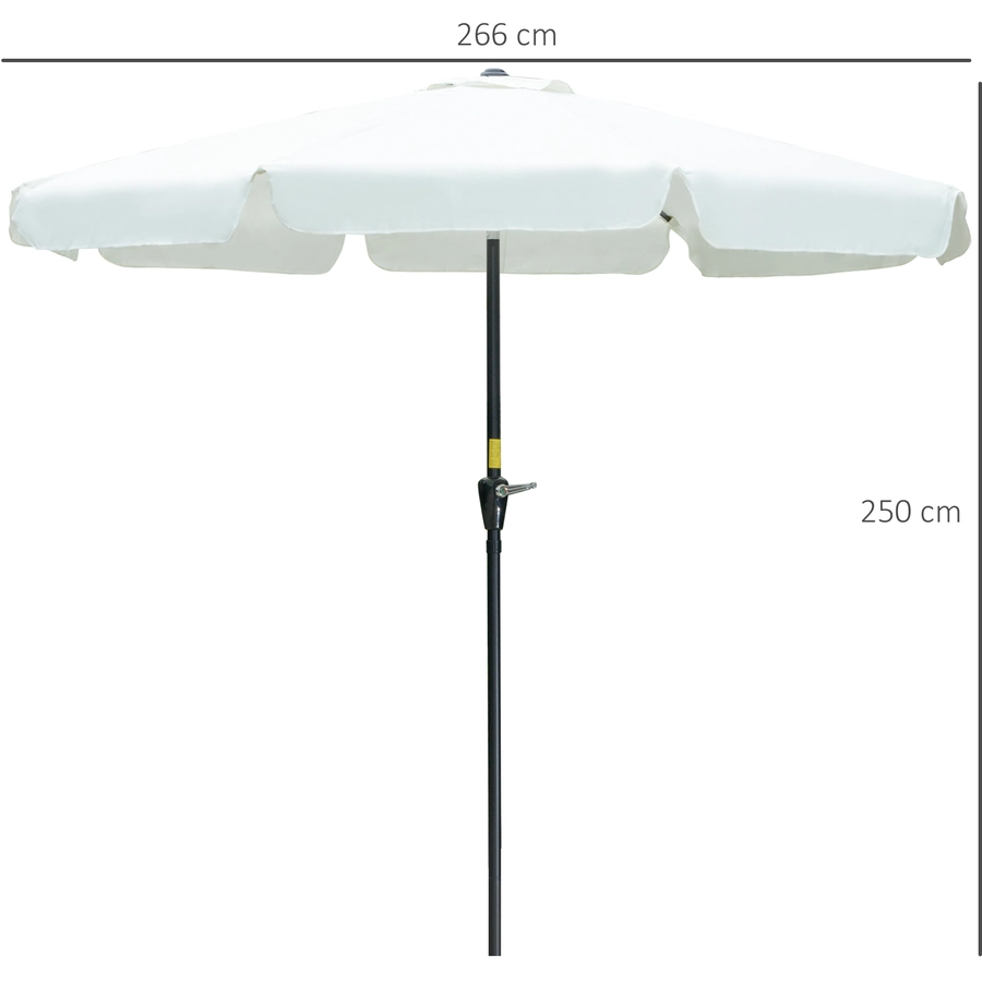 Outsunny Sonnenschirm mit Entlüftung beige