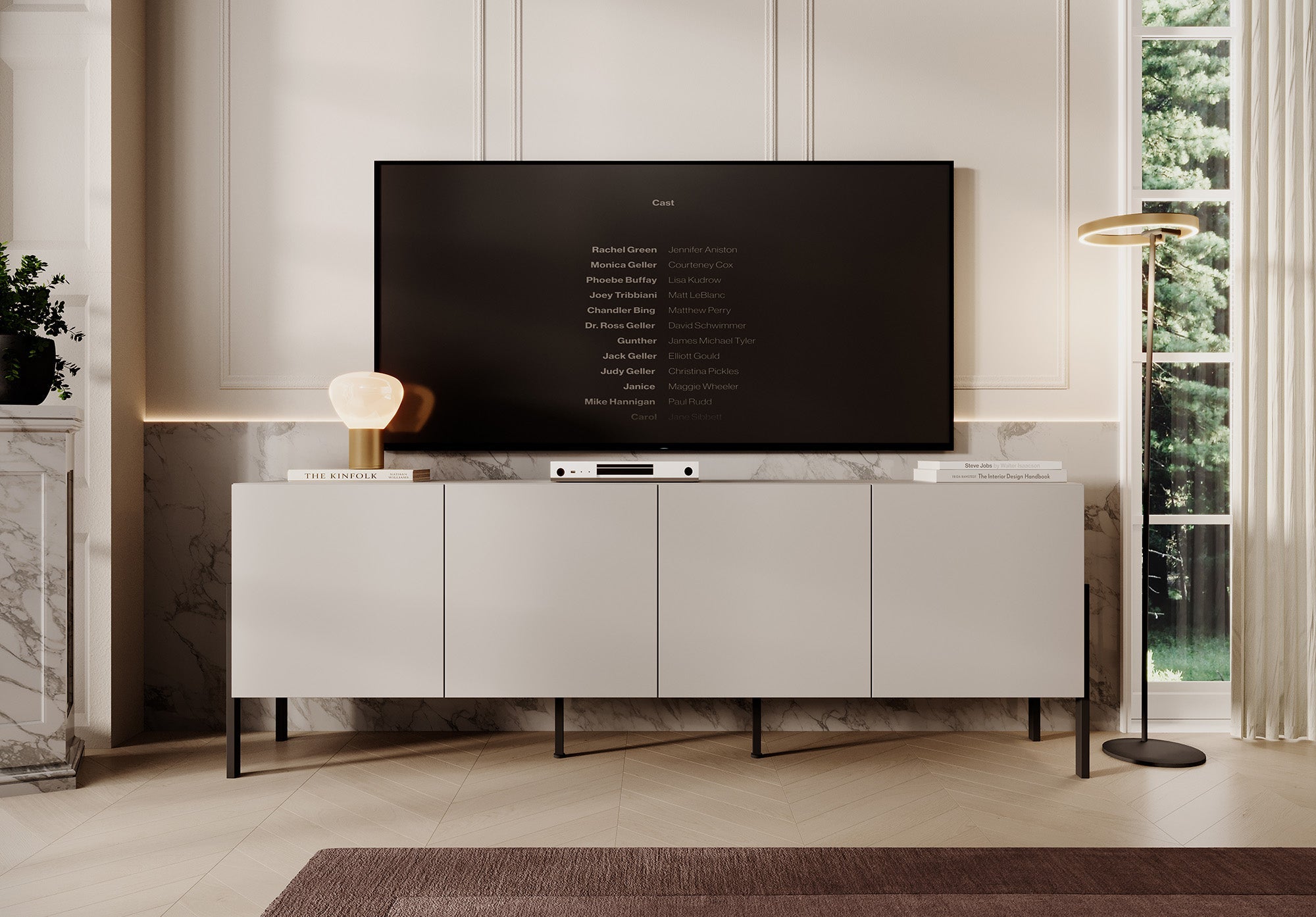 Meubella - TV-Meubel Jordy - Beige - 204 cm