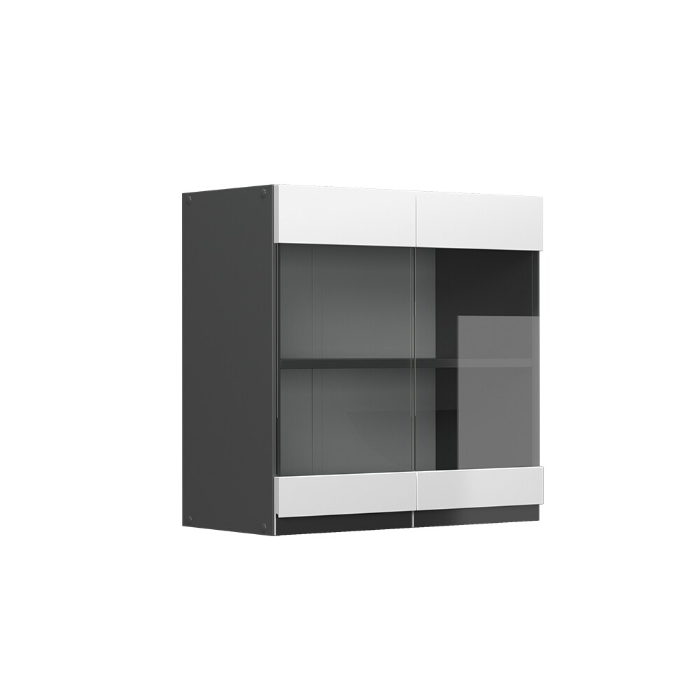 Vicco Glashängeschrank Küchenschrank Küchenmöbel R-Line J-Shape Anthrazit Weiß 60 cm modern