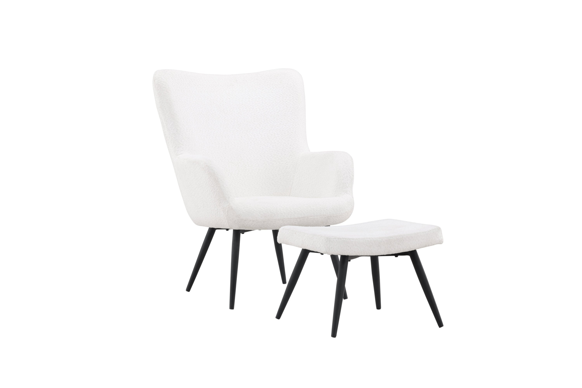 Malo Fauteuil - Wit bouclé