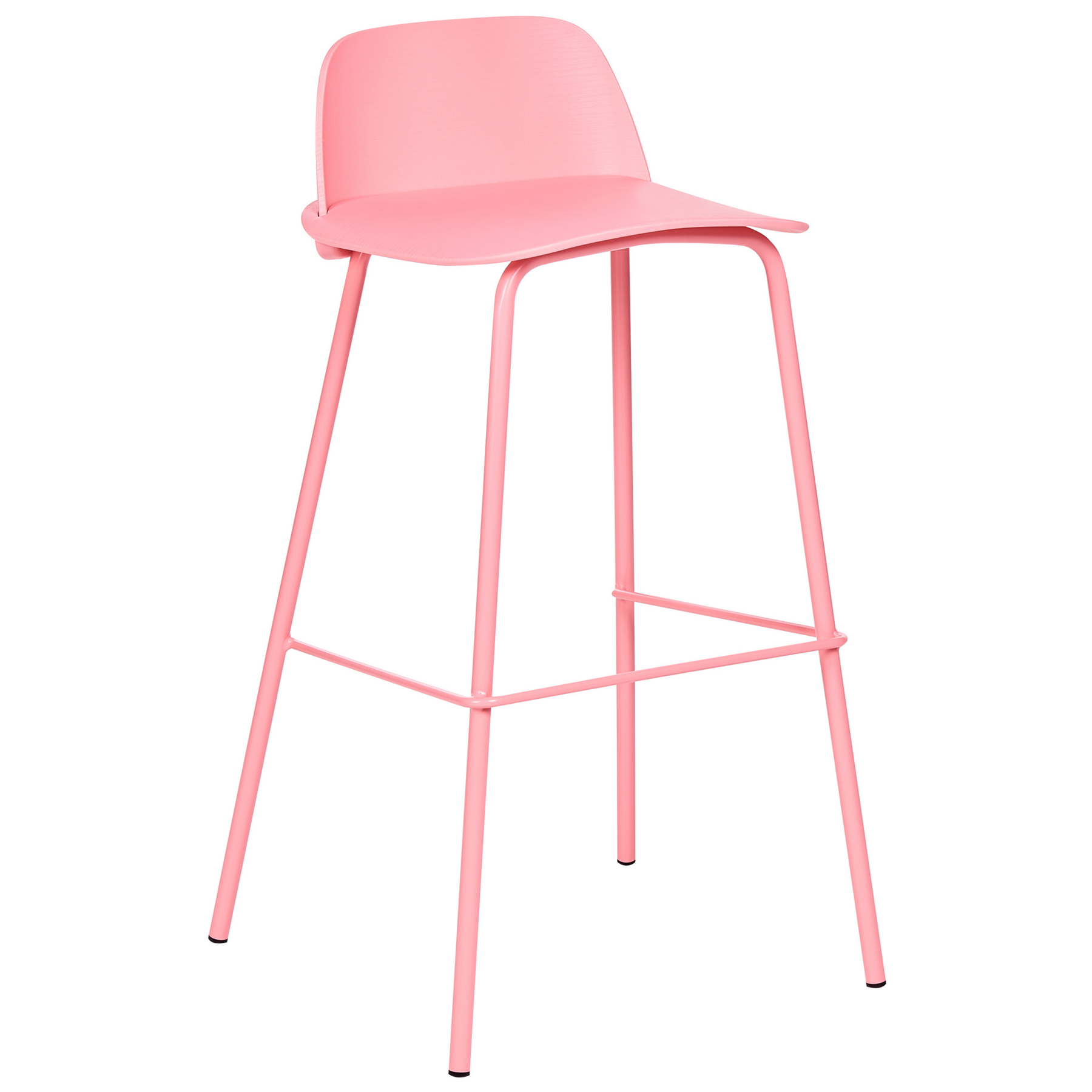 Beliani - MORA - Barkruk set van 4 - Pastelroze - Synthetisch