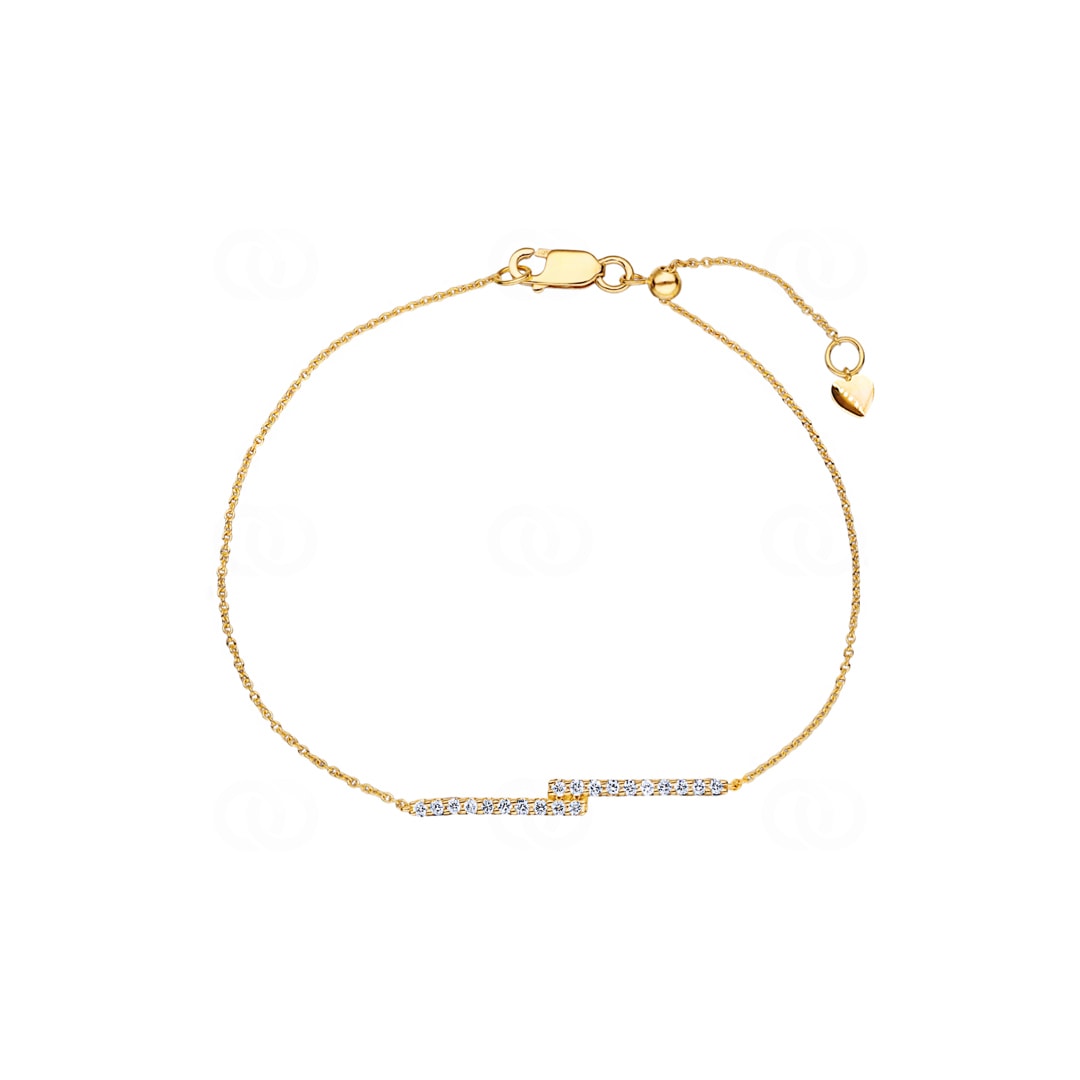 0.20 Karat Diamantarmband 750/18 K Gelbgold